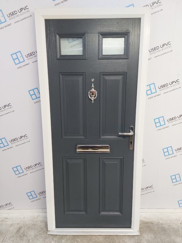 Used Anthracite Grey Composite Front Door 895mm x 2000mm 0015