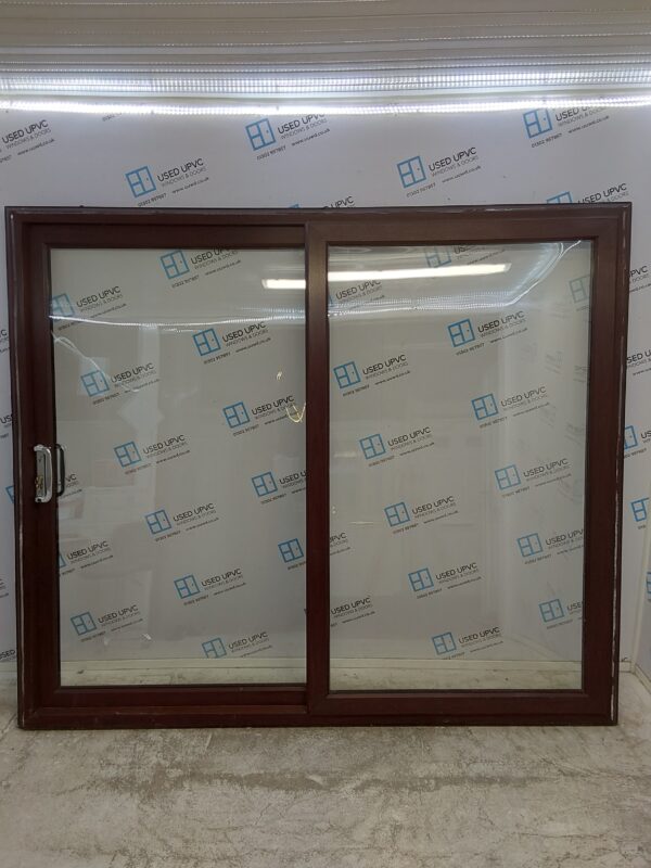 Used Rosewood Upvc Sliding Patio Doors 2385mm x 2045mm EA22