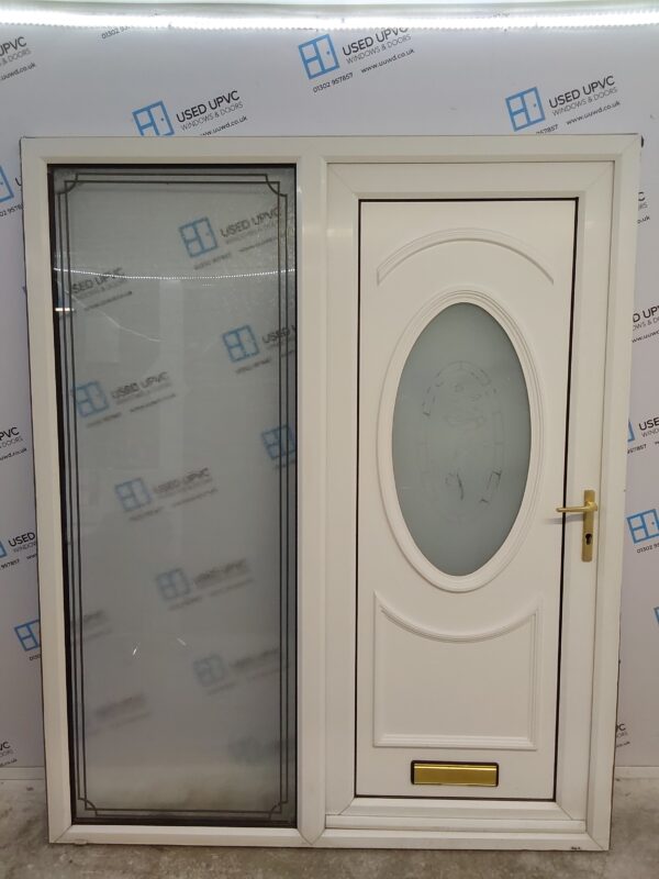 Used White Upvc Front Door And Side Panel 1700mm x 2075mm DS038