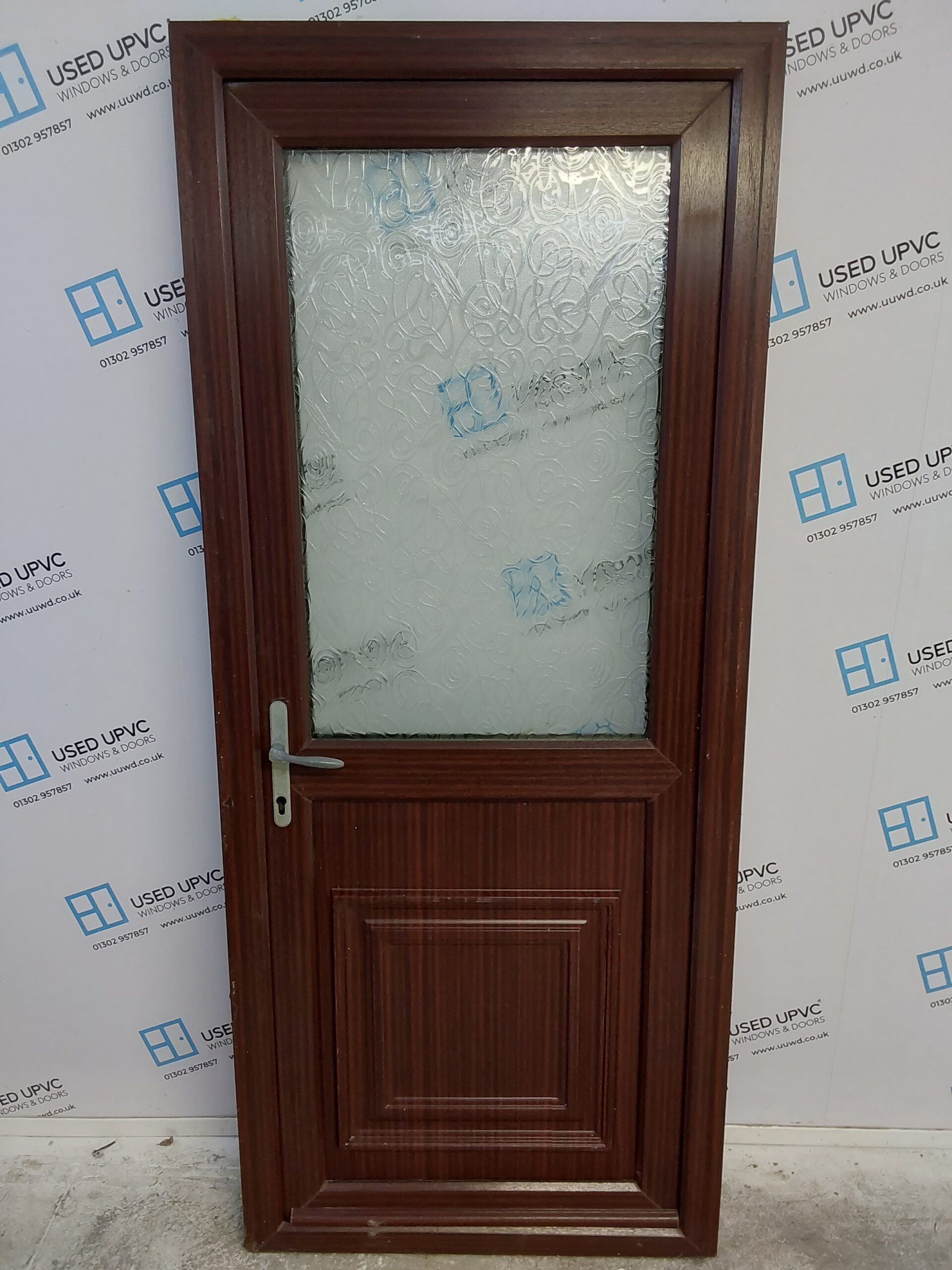 Used Woodgrain Upvc Back Door 860mm x 2025mm C9D75 | Used UPVC Windows ...