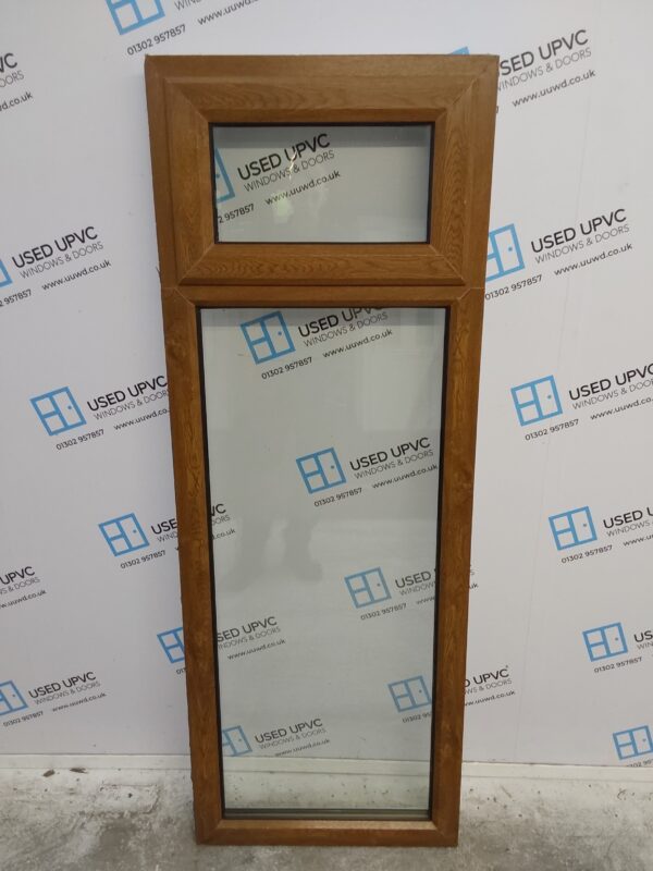 Used Oak Upvc Window 625mm x 1710mm W0011