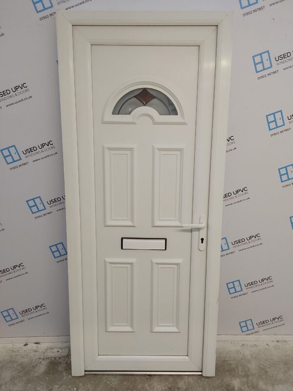 Used White Upvc Front Door 875mm x 2060mm 0230