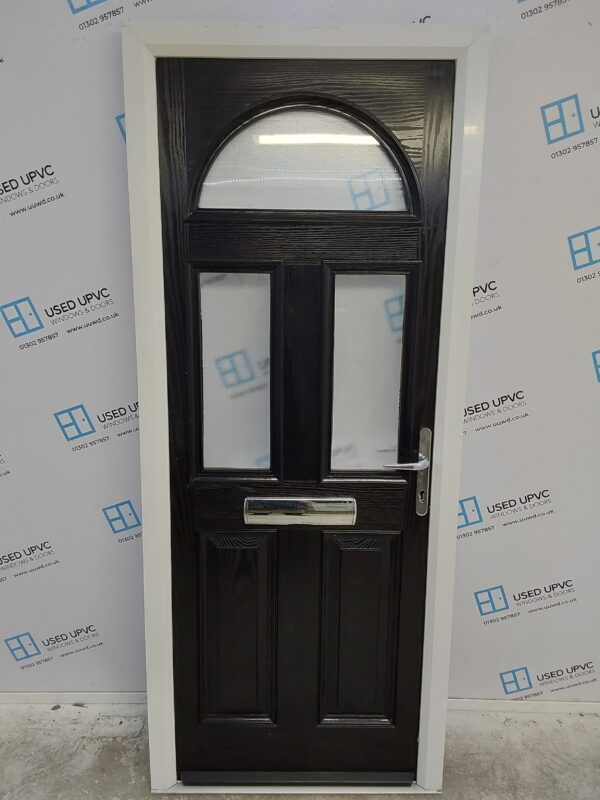 Used Black Composite Front Door 845mm x 2045mm 0078