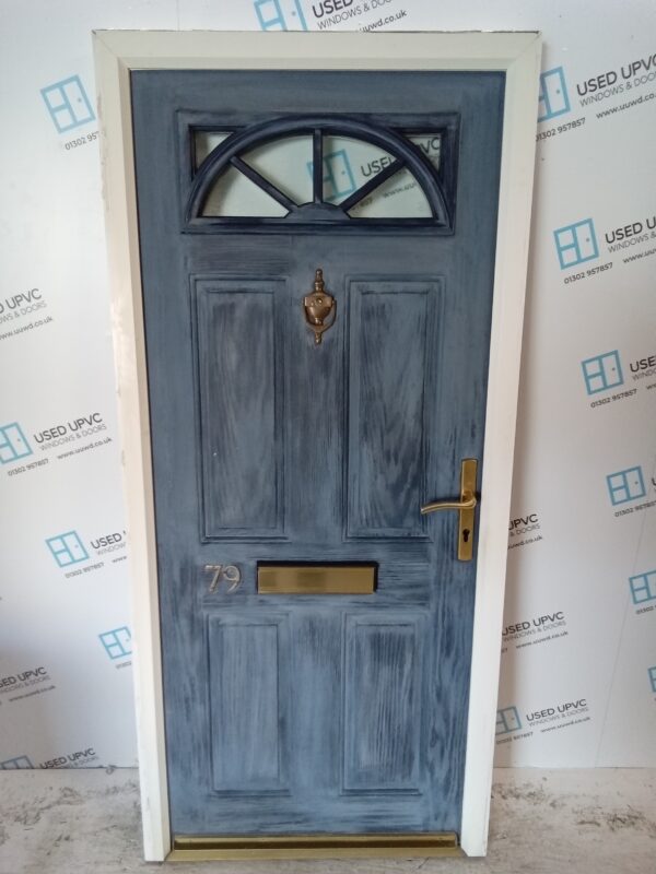 Used Dark Blue Composite Front Door (heavily faded) 920mm x 2010mm 0163