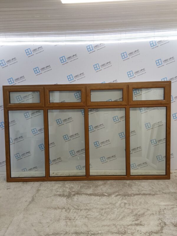 Used Oak Upvc Window 2895mm x 1710mm LW0057