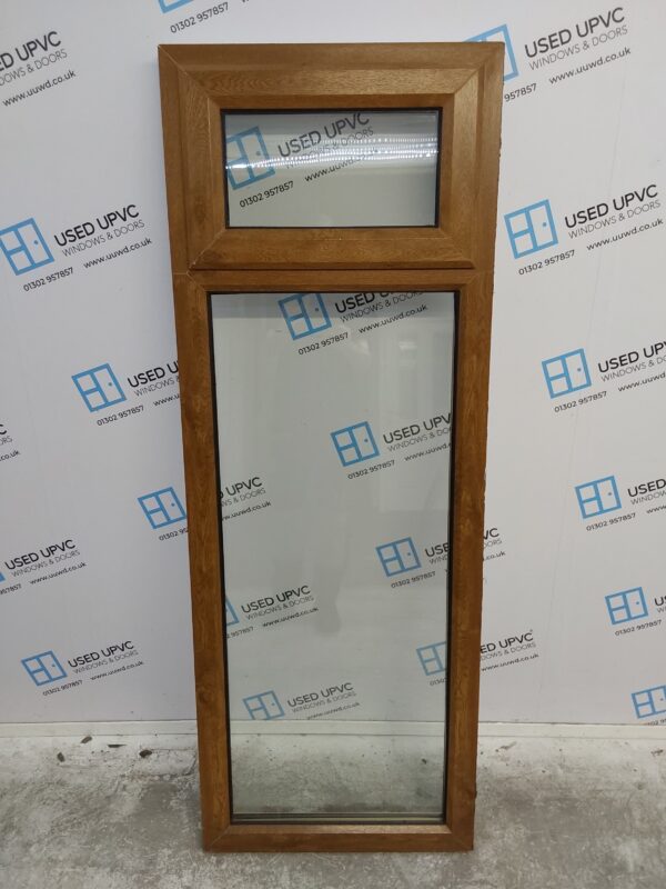 Used Oak Upvc Window 625mm x 1710mm W0062