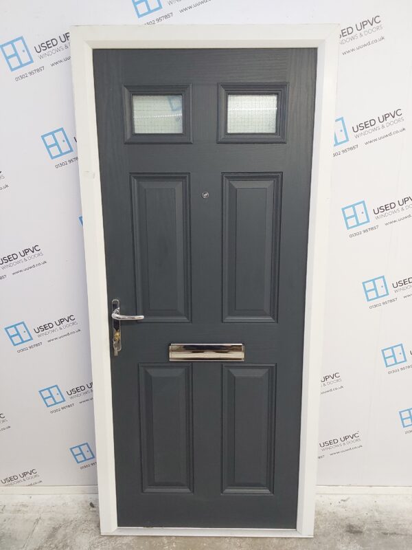 Used Anthracite Grey Composite Front Door 920mm x 2025mm C1055