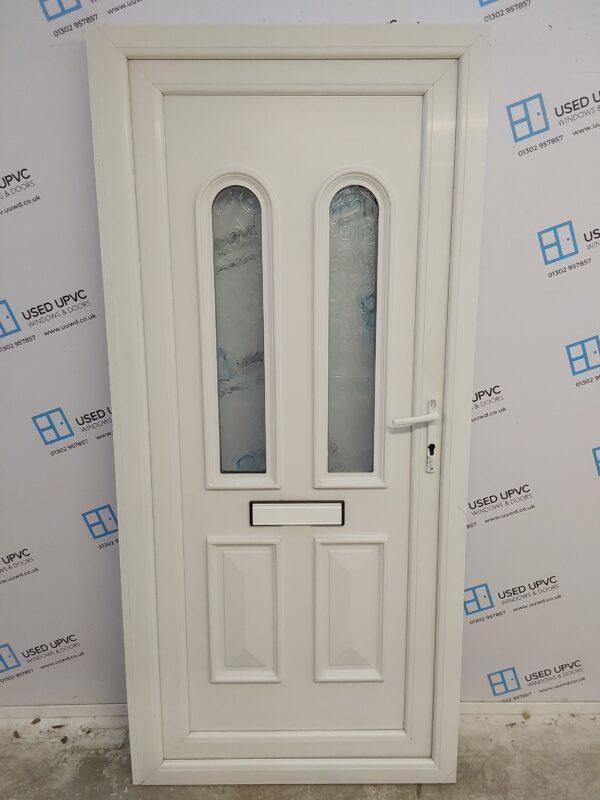 Used White Upvc Front Door 950mm x 2040mm (reduce to 930mm) C9D52