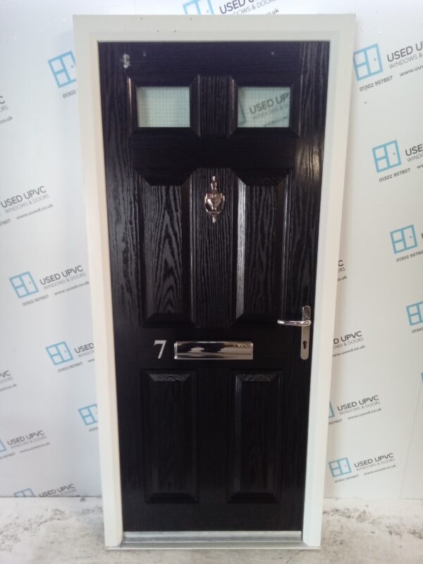 Used Black Composite Front Door 910mm x 2025mm 0271