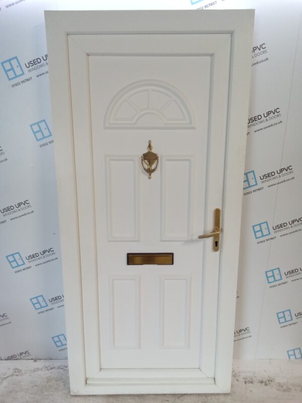 Used White Upvc Front Door 980mm x 2110mm 0706