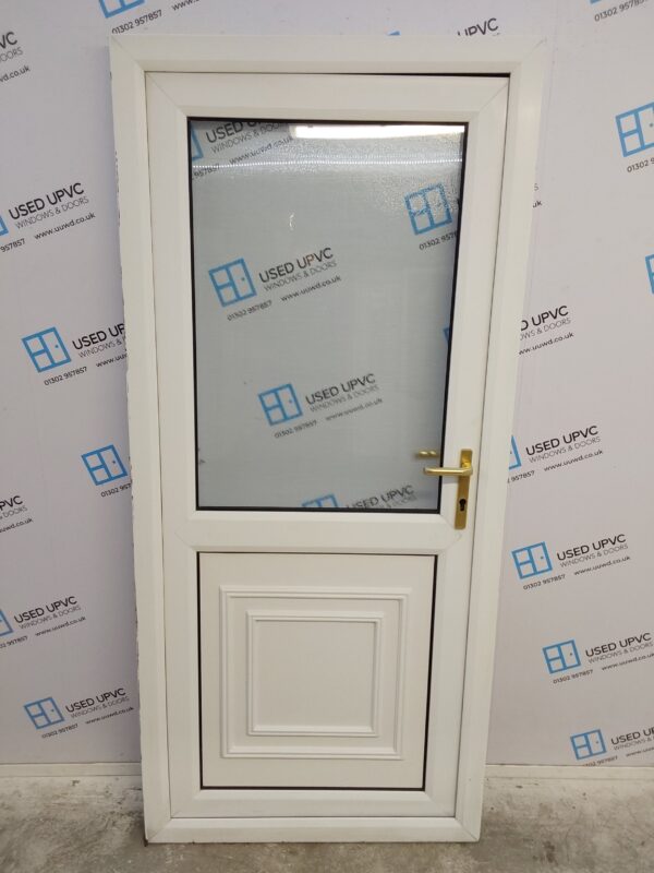 Used White Upvc Back Door 920mm x 2020mm 0291
