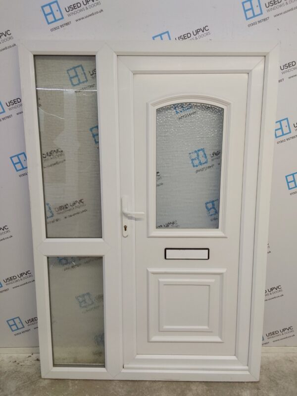 Used White Upvc Front Door And Side Panel 1350mm x 1975mm DS001