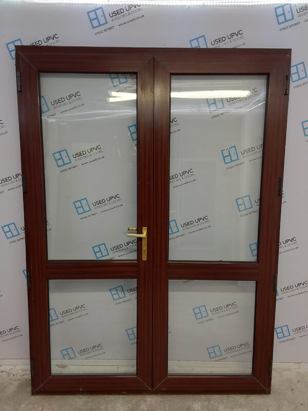 Used Woodgrain Upvc French Doors 1550mm x 2130mm EA20