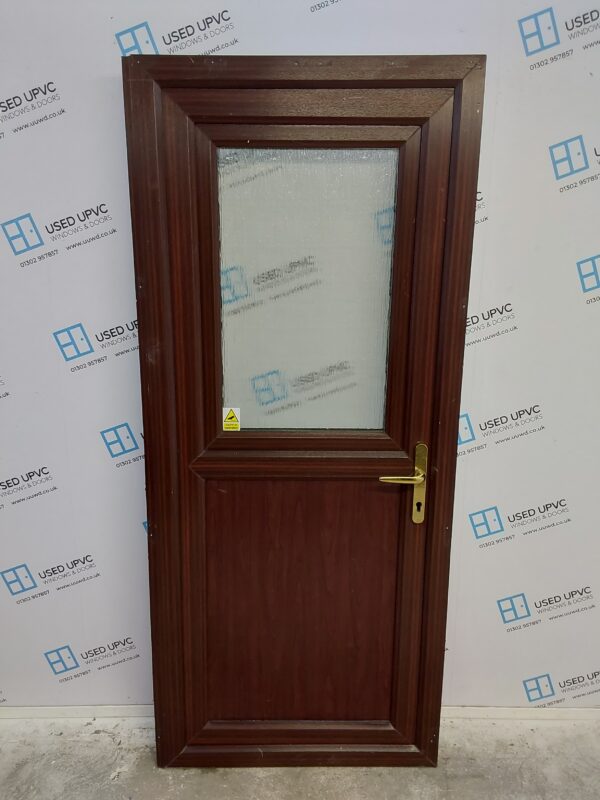 Used Woodgrain Upvc Back Stable Door 890mm x 2065mm (reduce to 870mm 0372