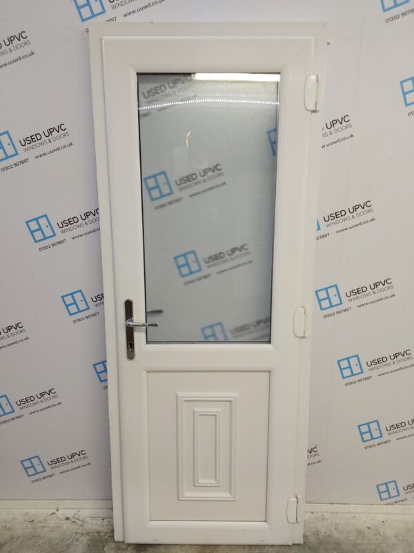 Used White Upvc Back Door 810mm x 2045mm (outwards opening) 0135