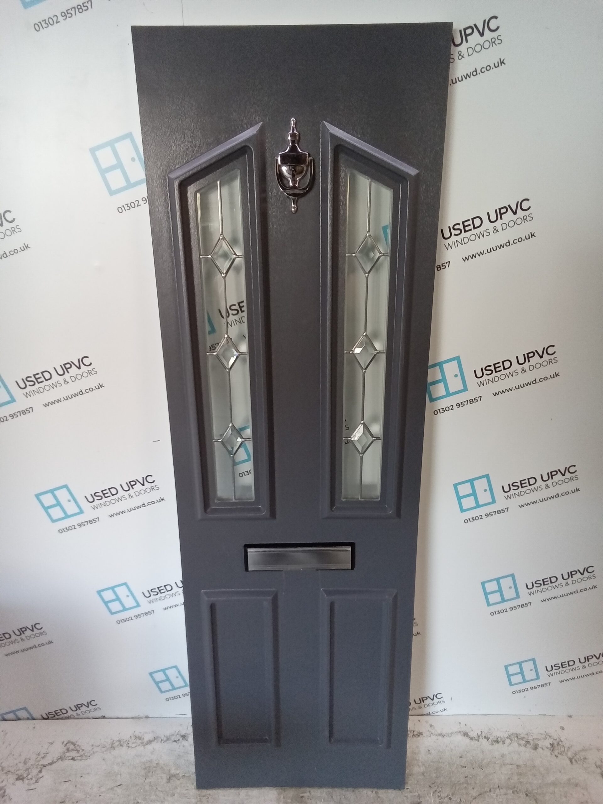 Used Anthracite Grey Upvc Front Door Panel 567mm X 1802mm X 24mm ...