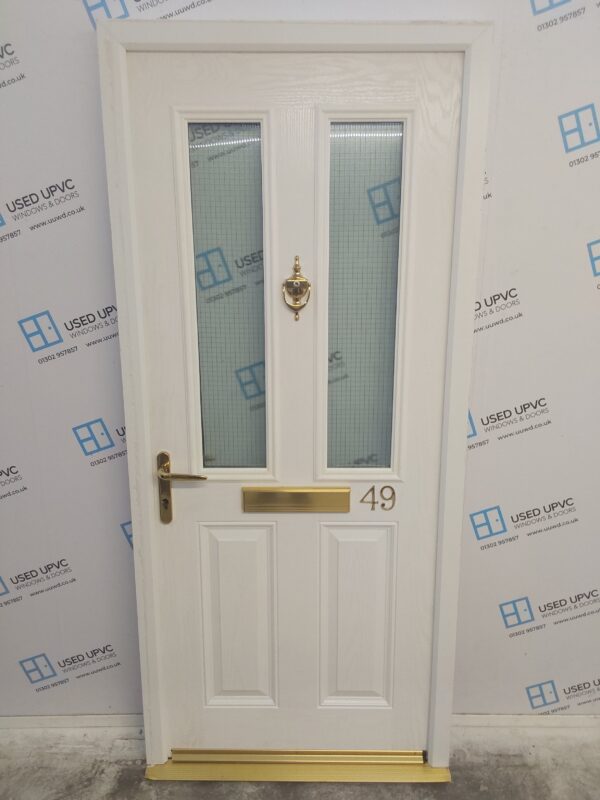 Used White Composite Front Door 915mm x 2065mm C6024