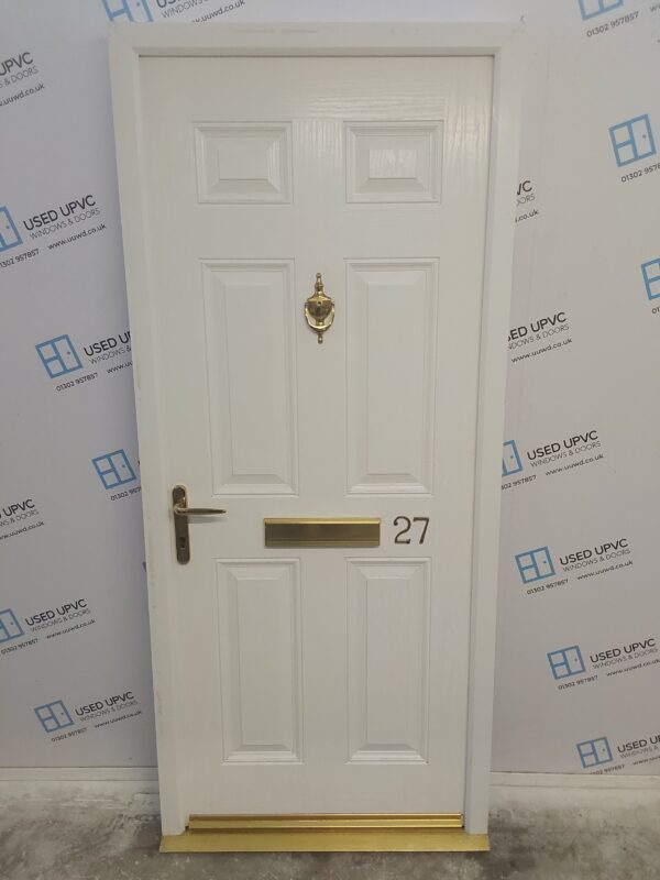Used White Composite Front Door 905mm x 2075mm C8D49