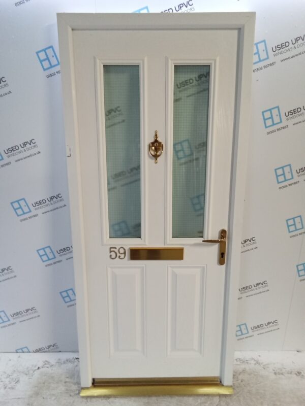 Used White Composite Front Door 915mm x 2060mm 0556