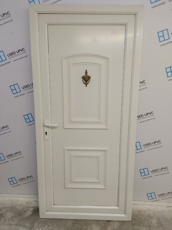 Used White Upvc Back Door 970mm x 2070mm C10D53