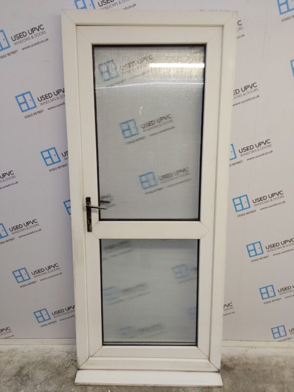 Used White Upvc Back Door 890mm x 2090mm C10D54