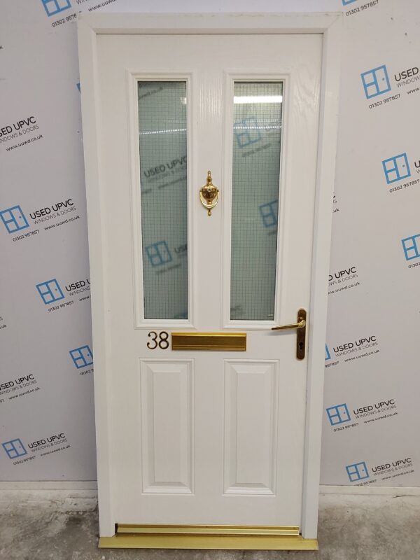 Used White Composite Front Door 915mm x 2065mm 0626