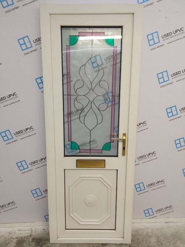 Used White Upvc Front Door 775mm x 2075mm C10D55
