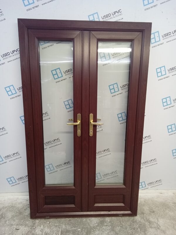 Used Rosewood Upvc French Doors 1160mm x 1960mm EA14