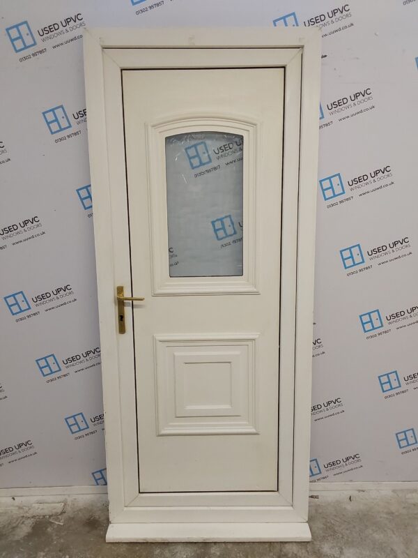 Used White Upvc Back Door 910mm x 2130mm C3D008