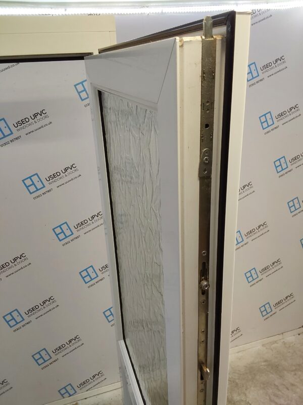 Used White Upvc Back Door 905mm x 2135mm (reduce to 885mm x 2045mm) 0173 - Image 4