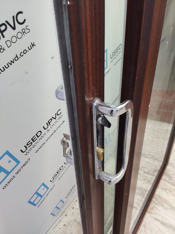 Used Woodgrain Upvc Sliding Patio Doors 1800mm x 2085mm (reduce to 2045mm) EA3 - Image 4