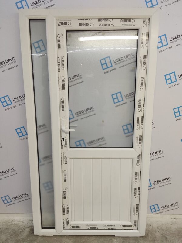 Brand New White Upvc Back Door And Side Panel (outwards opening) 1110mm x 2075mm ND76 - Image 2