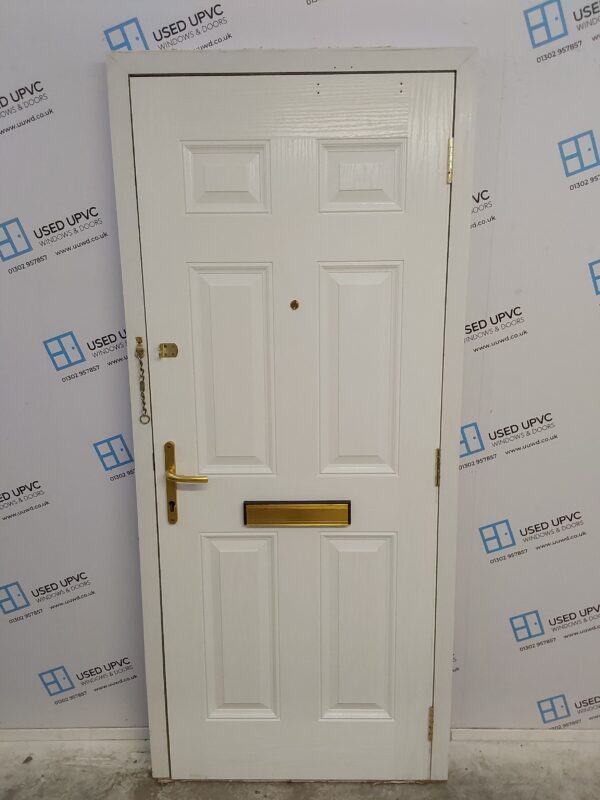 Used White Composite Front Door 910mm x 2080mm C8D27 - Image 2