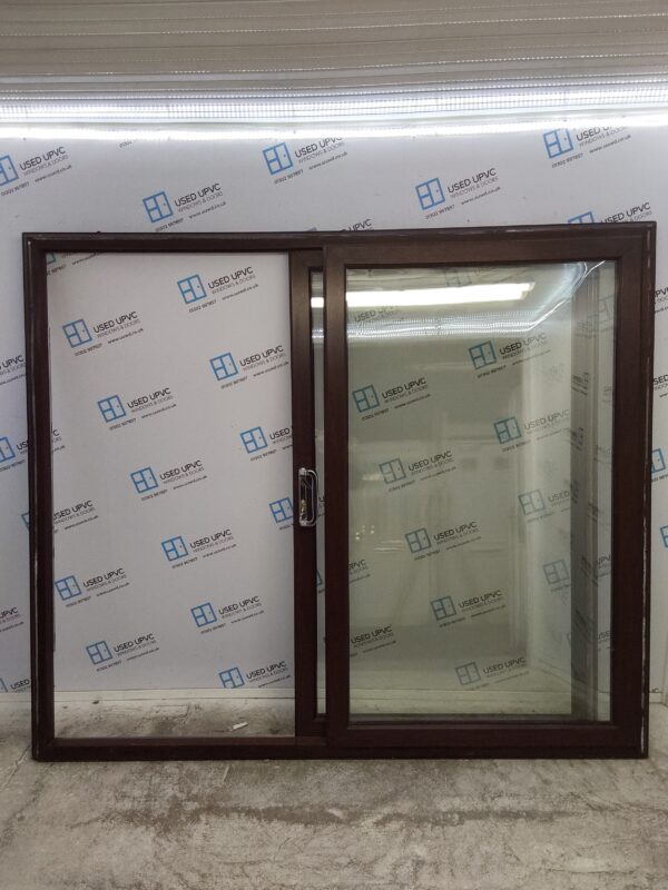 Used Rosewood Upvc Sliding Patio Doors 2385mm x 2045mm EA22 - Image 3