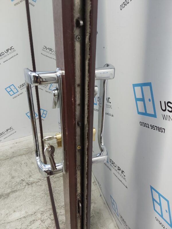 Used Rosewood Upvc Sliding Patio Doors 2385mm x 2045mm EA22 - Image 5