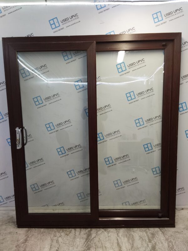 Used Rosewood Upvc Sliding Patio Doors 1800mm x 2090mm EA23 - Image 2