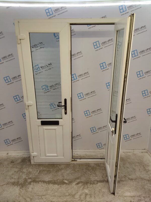 Used White Upvc French Doors 1280mm x 2110mm (reduce to 1250mm) EA15 - Image 3