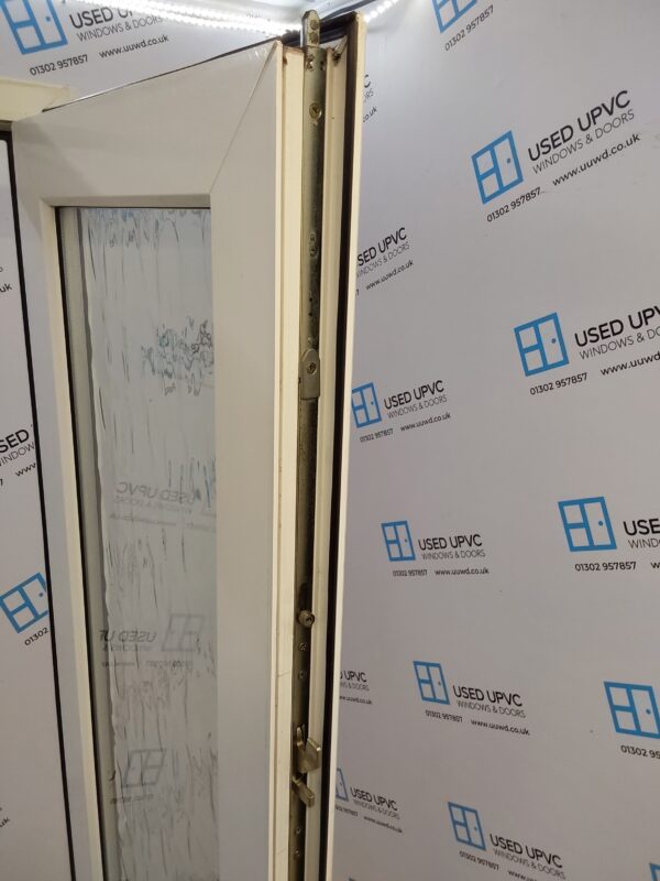 Used White Upvc French Doors 1280mm x 2110mm (reduce to 1250mm) EA15 - Image 5