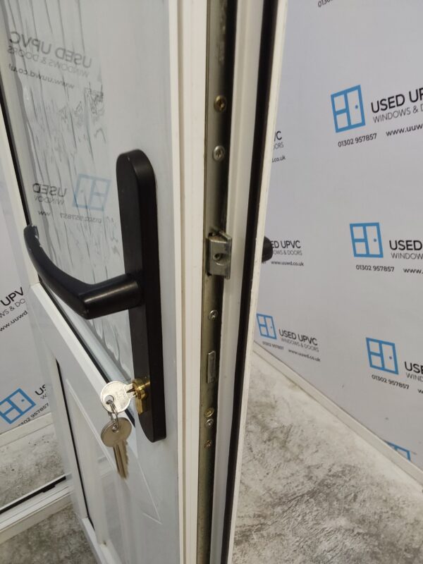 Used White Upvc French Doors 1280mm x 2110mm (reduce to 1250mm) EA15 - Image 6
