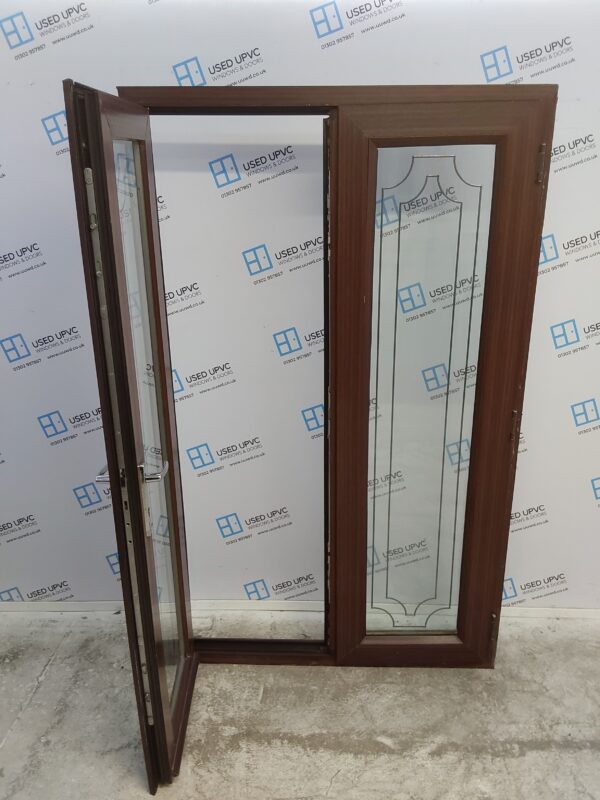 Used Woodgrain Upvc French Doors 1220mm x 2005mm EA1 - Image 3