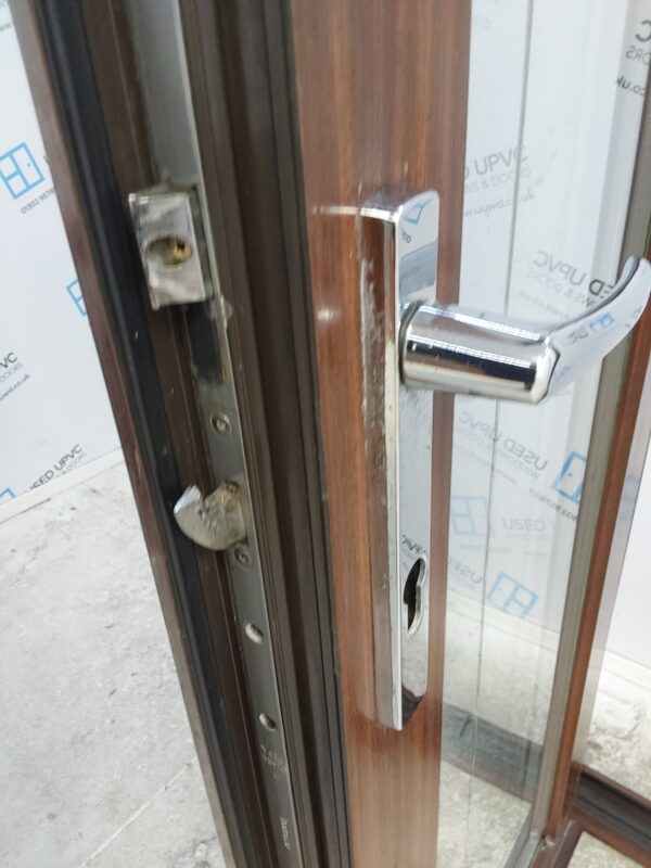 Used Woodgrain Upvc French Doors 1220mm x 2005mm EA1 - Image 8