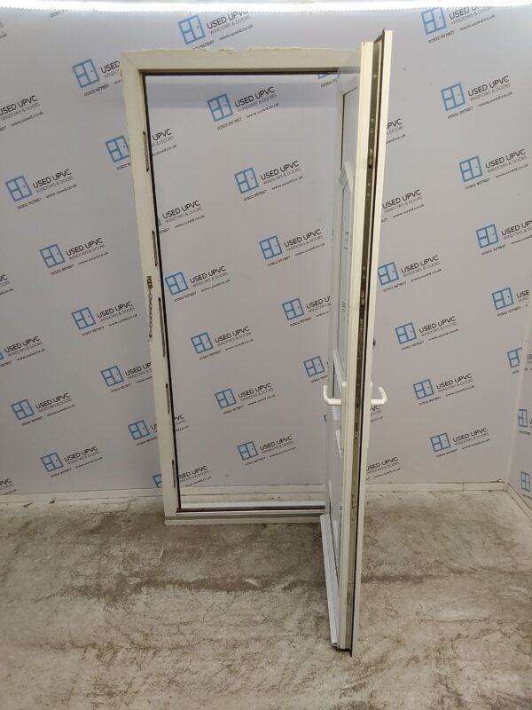 Used White Upvc Back Door 920mm x 2135mm (reduce to 900mm) 0626 - Image 3
