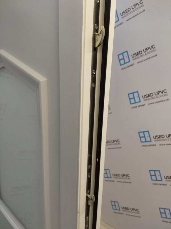 Used White Upvc Back Door 920mm x 2135mm (reduce to 900mm) 0626 - Image 5