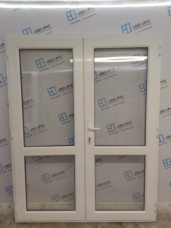 Used White Upvc French Doors 1635mm x 2105mm EA24 - Image 2
