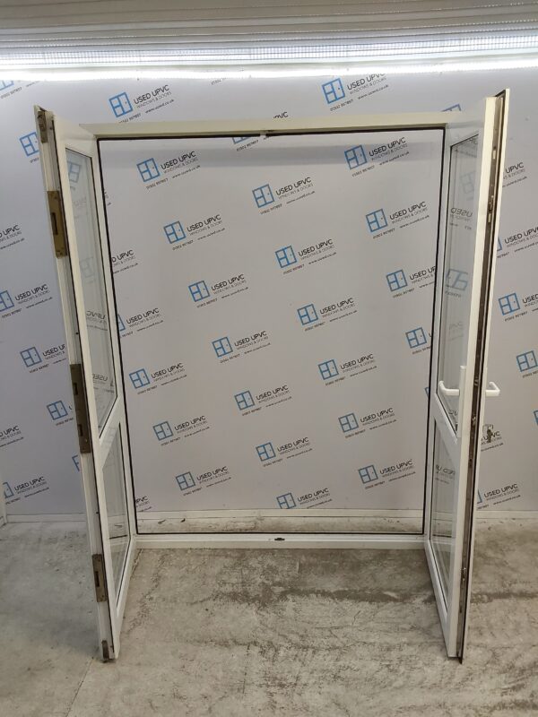 Used White Upvc French Doors 1635mm x 2105mm EA24 - Image 4