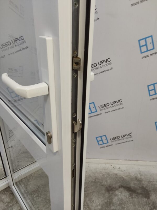 Used White Upvc French Doors 1635mm x 2105mm EA24 - Image 6