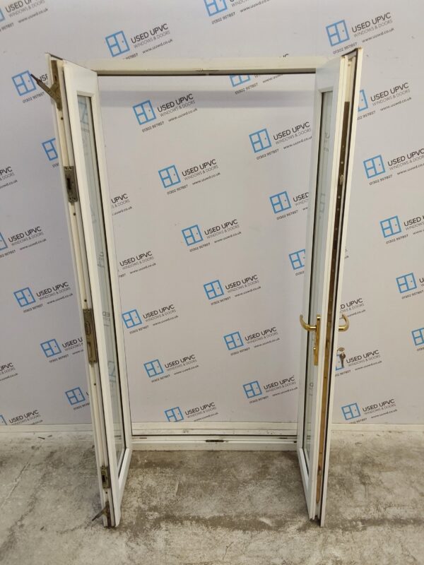 Used White Upvc French Doors 1075mm x 1990mm EA27 - Image 4