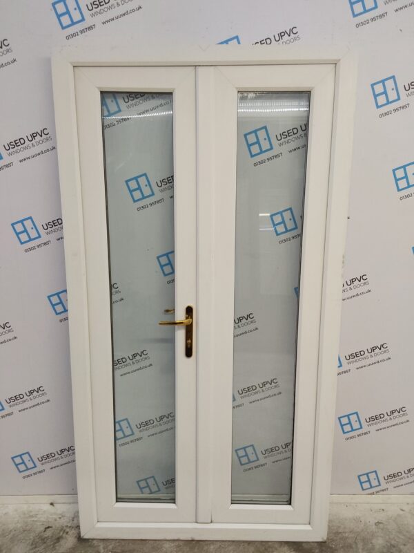 Used White Upvc French Doors 1075mm x 1990mm EA27