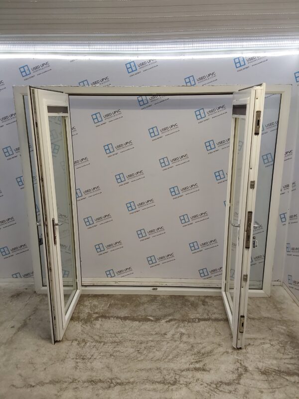 Used White Upvc French Doors And Side Panels 2430mm x 2060mm EA20 - Image 6