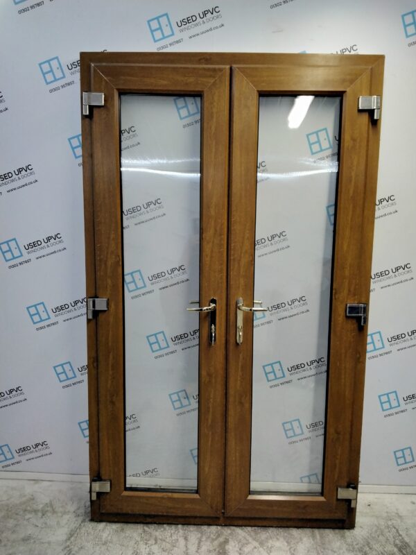 Used Oak Upvc French Doors 1250mm x 2110mm EA5